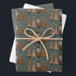 Country Christmas Western Tree Cowboy Cowgirl Inpakpapier Vel<br><div class="desc">Country Christmas Western Tree Cowboy Cowgirl</div>