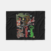 Country Christmas Y'all Cowboylaarzen Vrolijk kers Fleece Deken (Voorkant (Horizontaal))