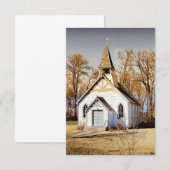 Country Church - Flat Note Kaart Notitiekaartje (Voorkant / Achterkant)