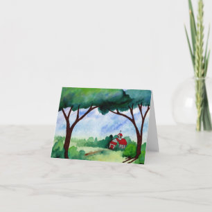 Country Church Note Card Kaart