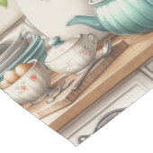 Country Classic Zonnebloemen en theepot Korte Tafelloper (Hoek)