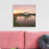 Country Club at sunset, Aventura, Florida Canvas Afdruk (Insitu (Woonkamer))