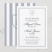 Country Club Formele Elegante Blauwe Gestreepte Hu Kaart (Voorkant / Achterkant)