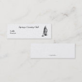 Country Club Golf Caddy Card Mini Visitekaartje (Voorkant / Achterkant)