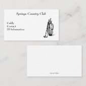 Country Club Golf Caddy Card Visitekaartje (Voorkant / Achterkant)
