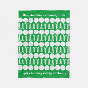 Country Club Golf Cart Fleece Blanket Deken