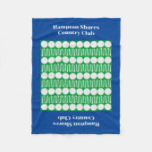 Country Club Golf Winkelwagen Blauw Fleece Deken (Voorkant)