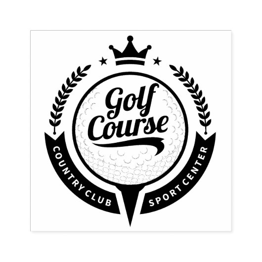Country Club Golfbaan Rubberstempel (Afrduk)
