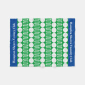 Country Club Golfkar Blauw/Groen Fleece Deken (Voorkant (Horizontaal))