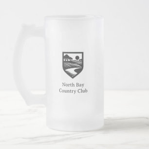 Country Club Logo Frosted Beer Glass Matglas Bierpul