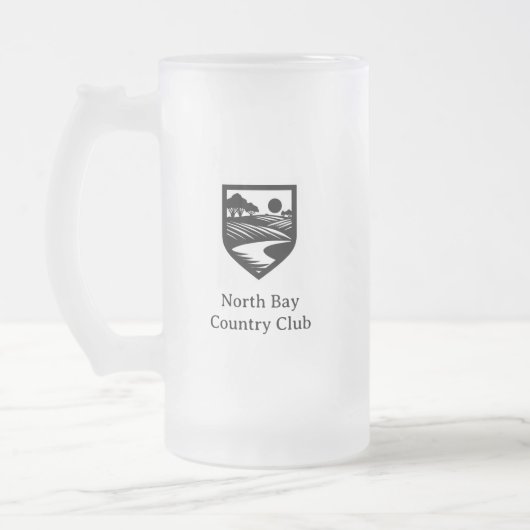 Country Club Logo Frosted Beer Glass Matglas Bierpul (Links)