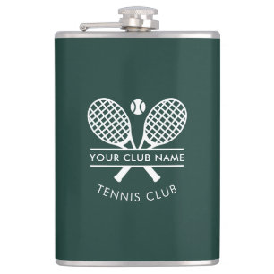 Country Club Naam Tennis Team Coach Aangepast Heupfles