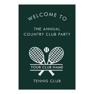 Country Club Naam Tennis Team Evenementen Groen We Perfect Poster