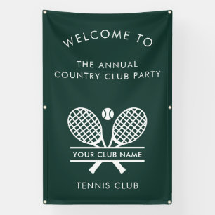 Country Club Naam Tennis Team Evenementen Groene W Spandoek