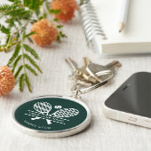 Country Club Naam Tennis Team Green Custom Sleutelhanger (Zijkant)