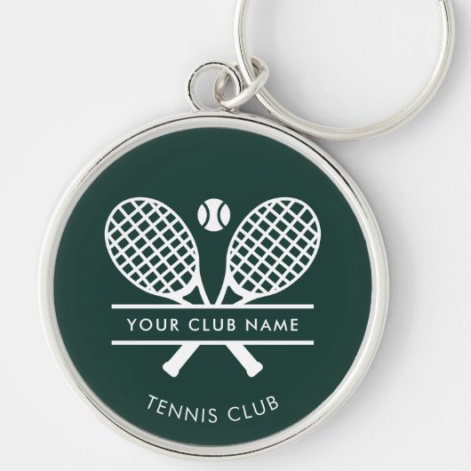 Country Club Naam Tennis Team Green Custom Sleutelhanger (Voorkant)