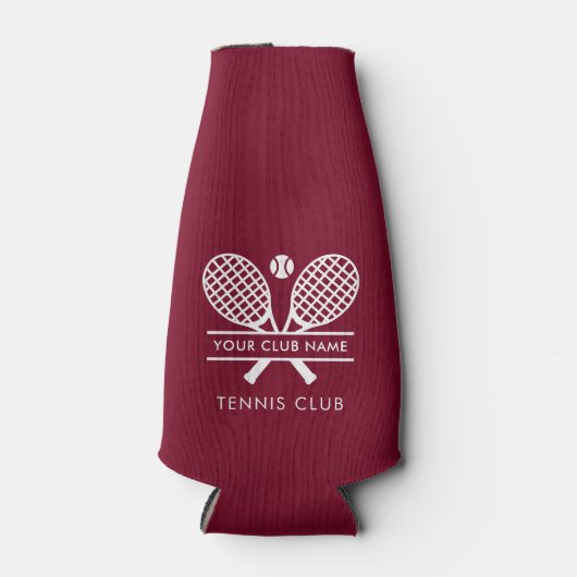 Country Club Naam Tennis Team Swag Custom Flesjeskoeler (Voorkant)