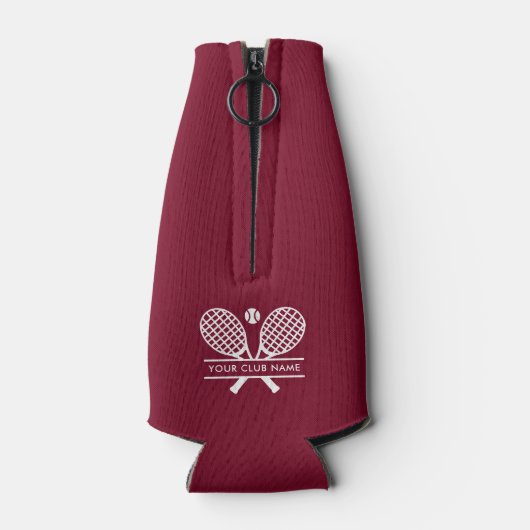 Country Club Naam Tennis Team Swag Custom Flesjeskoeler (Achterkant)