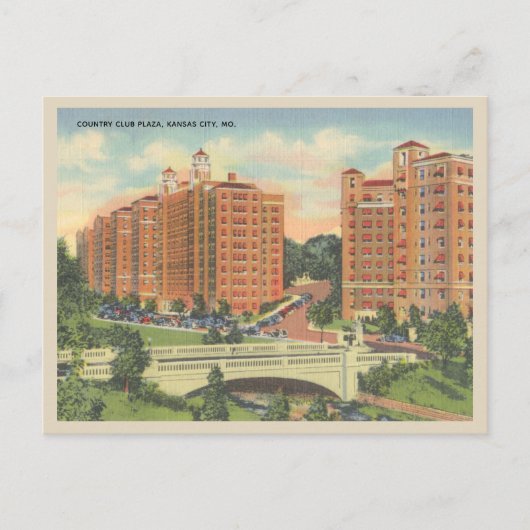  Country Club Plaza Kansas City MO Briefkaart (Voorkant)