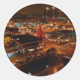 Country Club Plaza, Kansas City, Vakantie Lichten Ronde Sticker