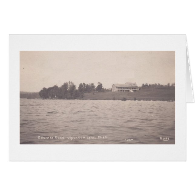 Country Club Walloon Lake Michigan Card (Voorkant Horizontaal)