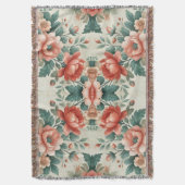 Country Cottage Bloemenpatroon Deken (Voorkant Verticaal)