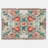 Country Cottage Bloemenpatroon Deken (Voorkant)