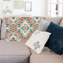 Country Cottage Bloemenpatroon Fleece Deken