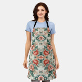 Country Cottage Bloemenpatroon Schort (Gedragen)