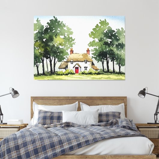  Country cottage Canvas Afdruk (Insitu (Slaapkamer))