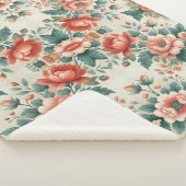 Country Cottage Floral Sherpa Deken (3/4)