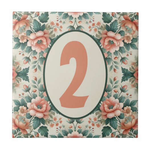 Country Cottage Floral  Tegeltje (Voorkant)