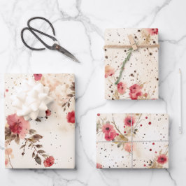 Country Cottage Floral Wrapping Paper