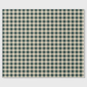 Country Cottage Plaid Groen Cadeaupapier (Vlak)
