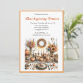 Country Cottage Thanksgiving-diner Kaart (Staand voorkant)