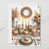 Country Cottage Thanksgiving-diner Kaart (Achterkant)