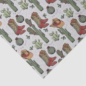 Country Cowboy Howdy Christmas Grey Tissuepapier (Detail)