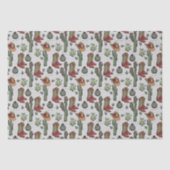 Country Cowboy Howdy Christmas Grey Tissuepapier (Voorkant)