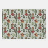 Country Cowboy Howdy Kerstmis Inpakpapier Vel (Voorkant)