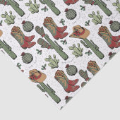 Country Cowboy Howdy Kerstmis Tissuepapier (Detail)