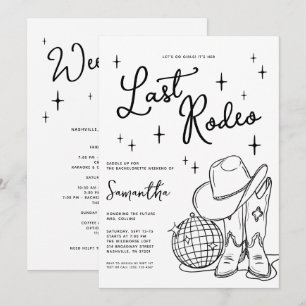 Country Cowboy Laarzen Laatste Rodeo Bachelorette Kaart