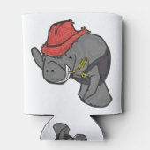 Country cowboy manatee in overalls blikjeskoeler (Achterkant)