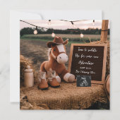 Country cowboy paard Zwangerschap Aankondiging (Voorkant)