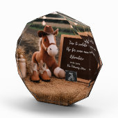 Country cowboy paard Zwangerschap Aankondiging Fotoblokken (Rechts)