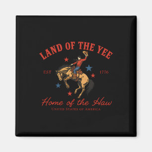 Country Cowboy Rodeo Patriottisch Usa Western Land Magneet