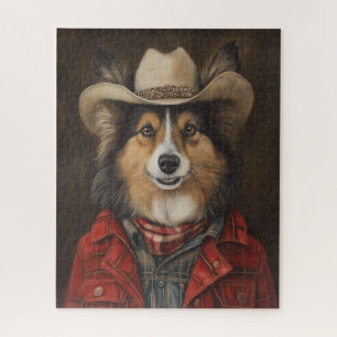 Country Cowboy Shetland Sheepdog   Sheltie Legpuzzel