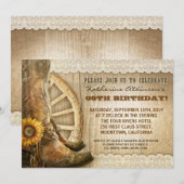 Country Cowboy Style verjaardagsuitnodigingen Kaart (Voorkant / Achterkant)