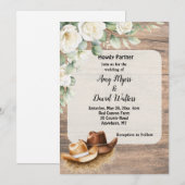 Country Cowboy Westerne bruiloft uitnodiging (Voorkant / Achterkant)