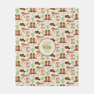 Country Cowboylaarzen Stick Horse Desert Western Fleece Deken