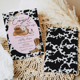 Country Cowgirl Baby shower Uitnodiging